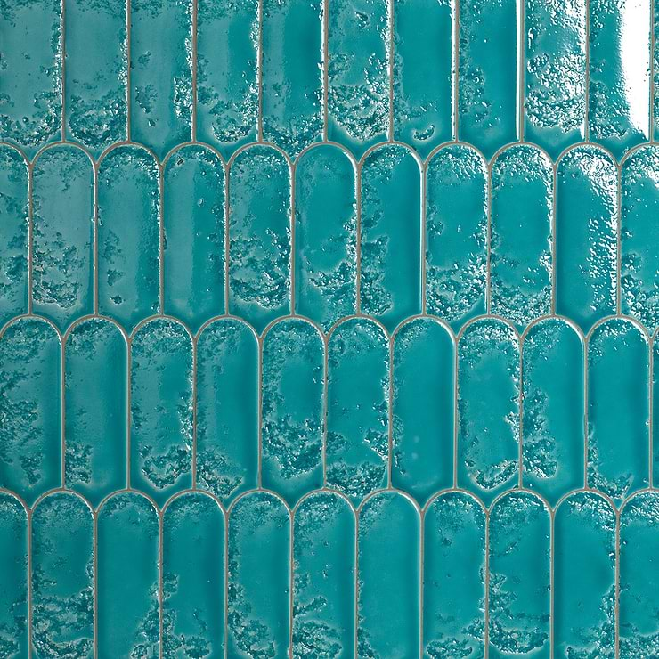 Corali Turquoise Blue 3x9 Textured Glossy Ceramic Tile