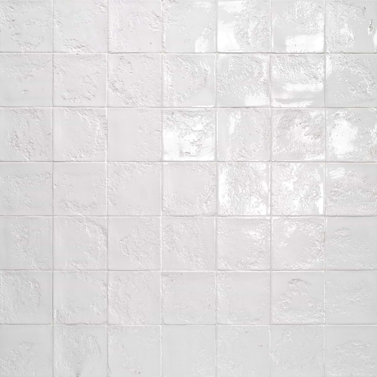 Navari White 5x5 Textured Glossy Ceramic Tile