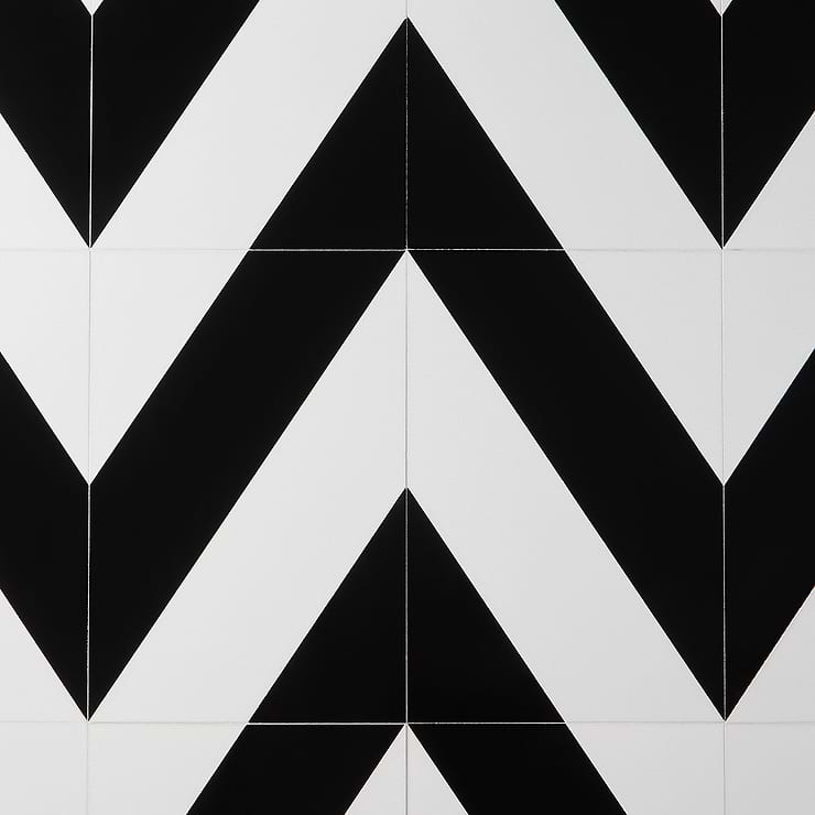 Timeless Nero Blanco 12x18 Polished Tile By Elizabeth Sutton