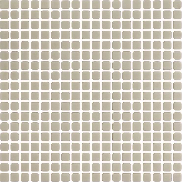 Venini Beige 1/2" Mini Square Frosted Glass Mosaic Tile