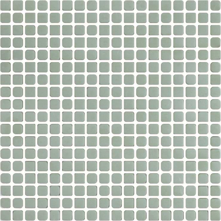 Venini Sage Green 1/2" Mini Square Frosted Glass Mosaic Tile