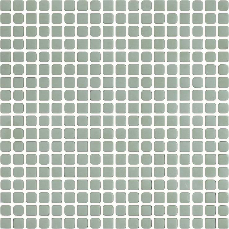 Venini Sage Green 1/2" Mini Square Frosted Glass Mosaic Tile