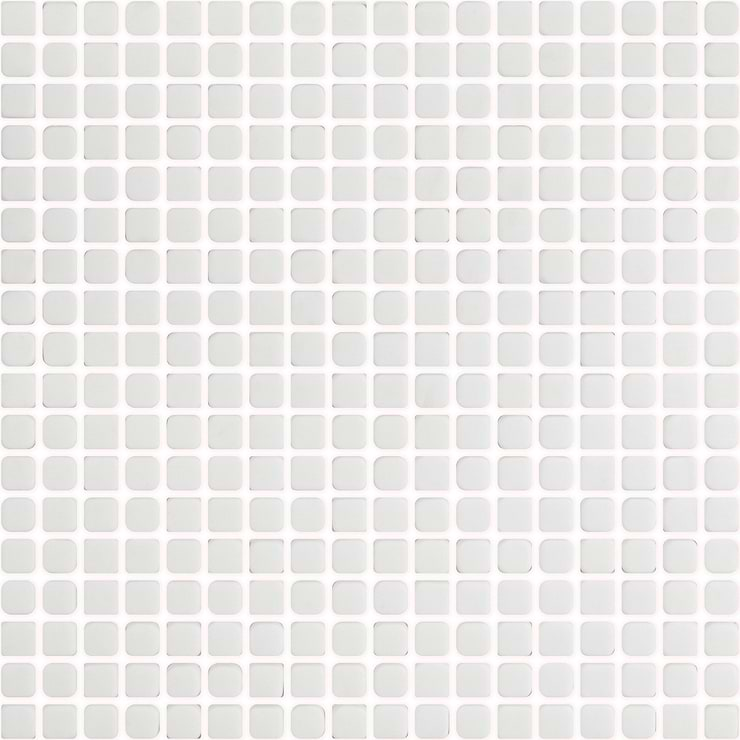 Venini White 1/2" Mini Square Frosted Glass Mosaic Tile