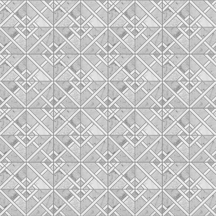 Euphoria Marble Selago Gray 12x12 Square Polished Mosaic Tile
