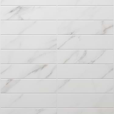 Amalfi Statuario White 3x12 Polished Ceramic Subway Tile