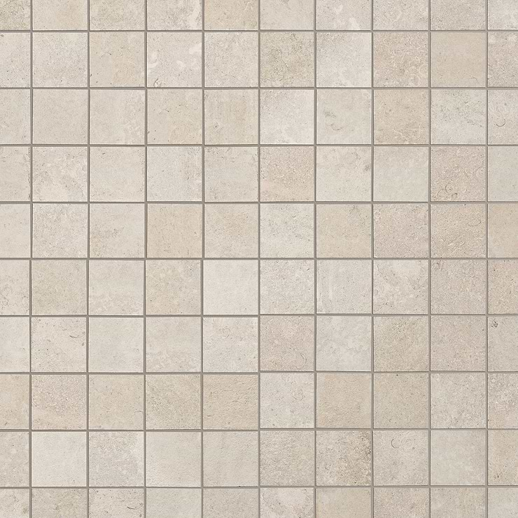 Stoneside Cream Beige 2x2 Porcelain Matte Mosaic Tile