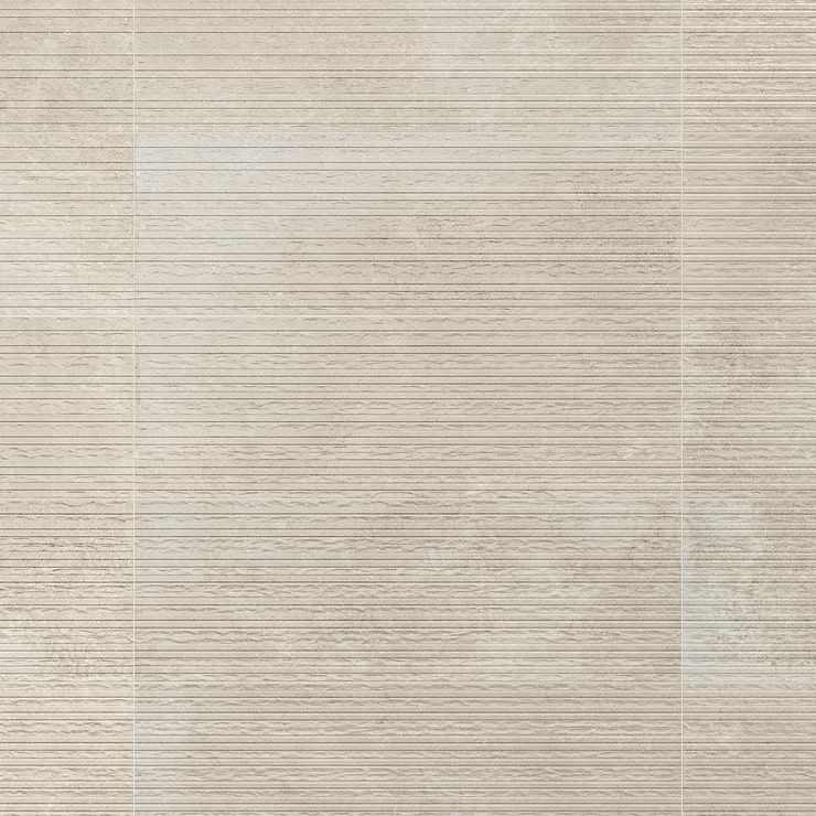 Stoneside Cream Beige Deco 12x36 Matte Ceramic Tile