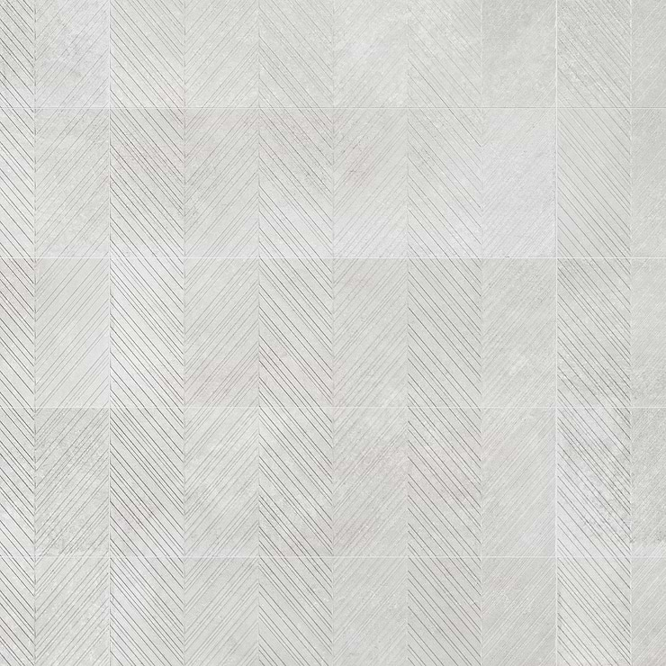 Stoneside Linen Warm Gray Chevron 12x36 Matte Ceramic Tile