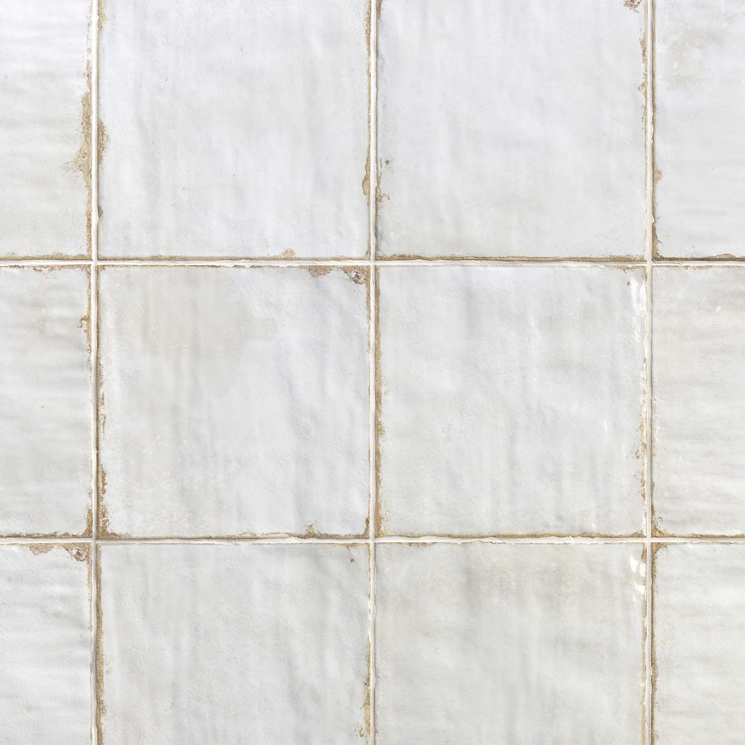 Angela Harris Dunmore Blanco 8x8 Polished White Ceramic Wall Tile