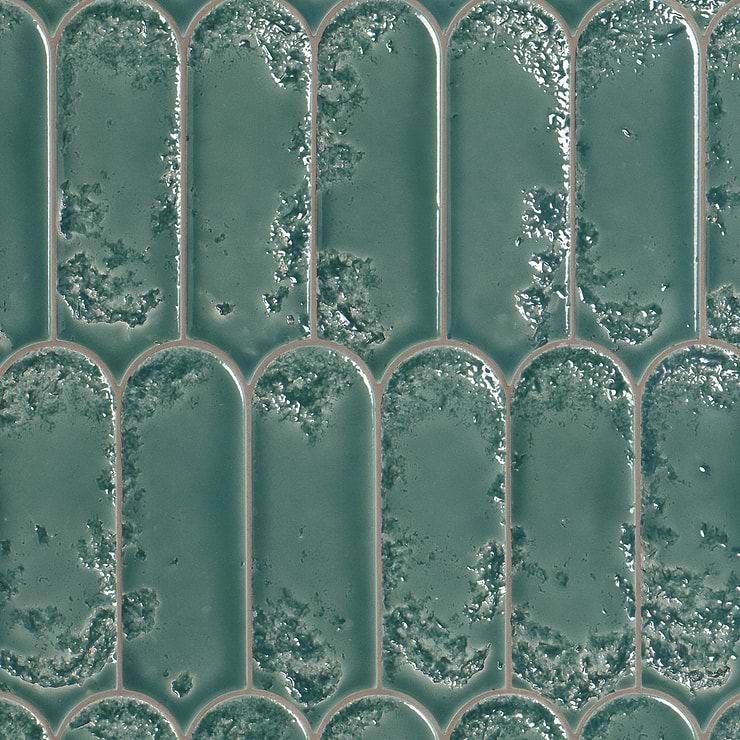 Corali Jade Green 3x9 Textured Glossy Ceramic Tile