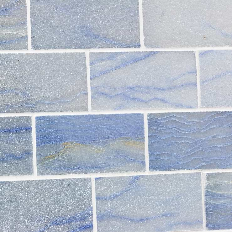 Blue Macauba 2x4 Polished Marble Tile 