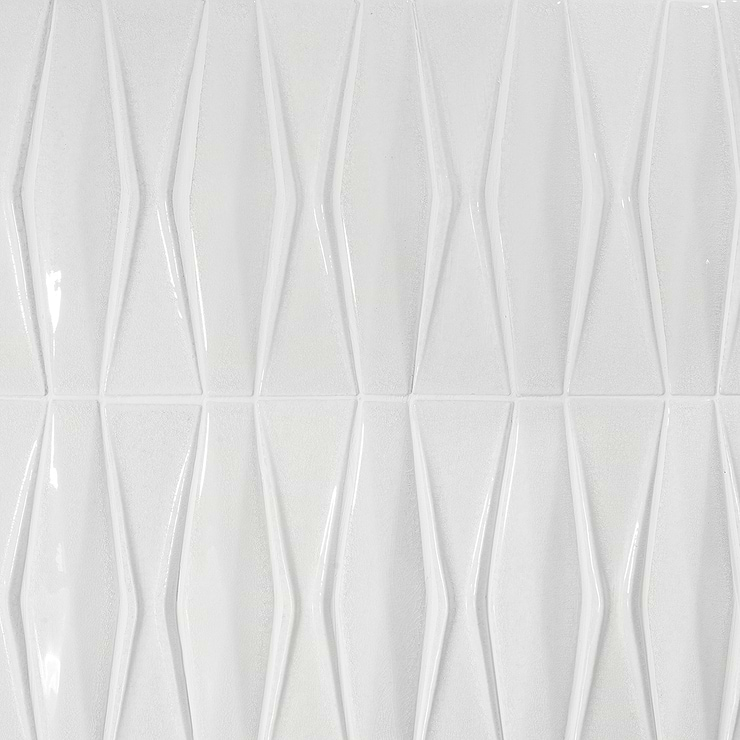 Nabi Harlequin Glacier White Ceramic Tile