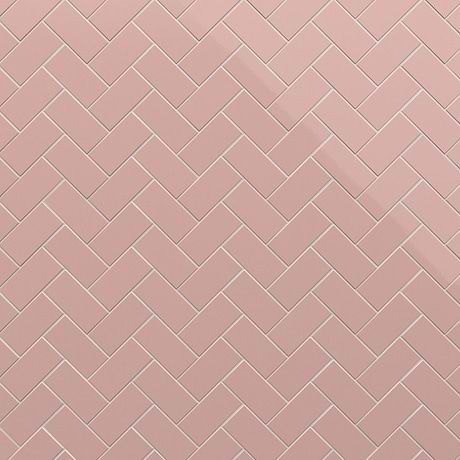 Sample-Park Hill Pink 3X6 Polished Porcelain Tile