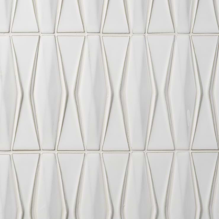 Nabi Harlequin Natural White Ceramic Tile