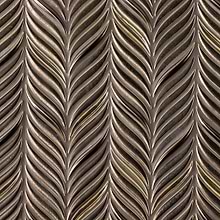 Nabi Alula Metallic Copper Brown Chevron Matte Glass Mosaic Tile