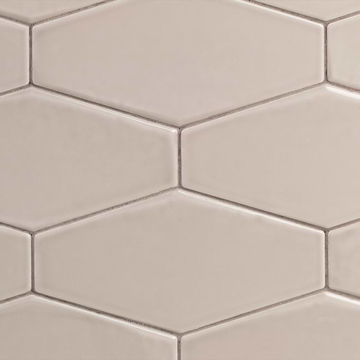 Manchester Hexagon Taupe 4x8 Polished Ceramic Tile