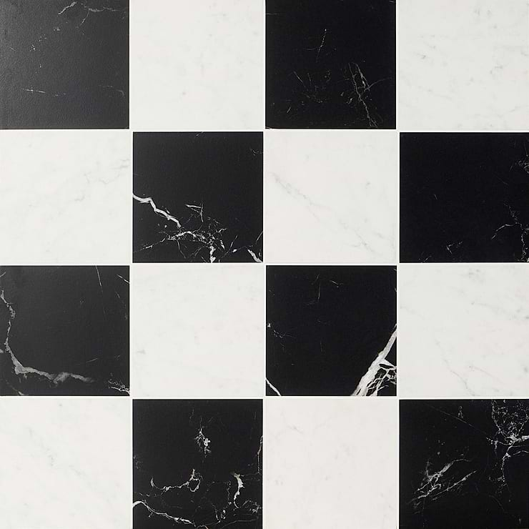 Marble Tech Bianco Gioia 6x6 Matte Marble Look Porcelain Tile