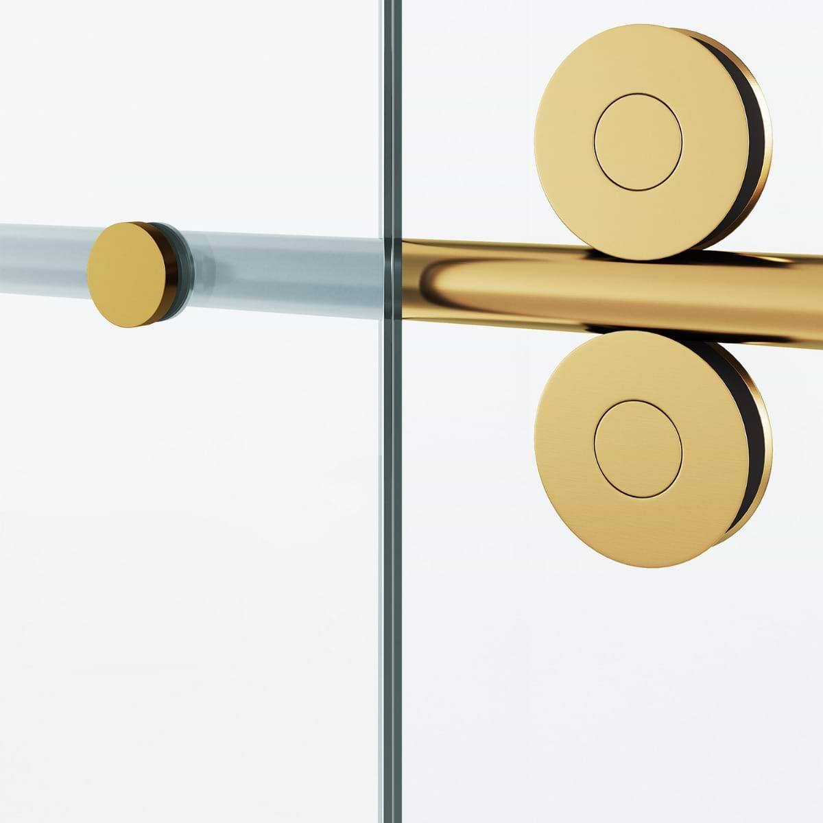 Gemello 60x66 Reversible Sliding Bathtub Door with Clear Glass in Brushed Gold