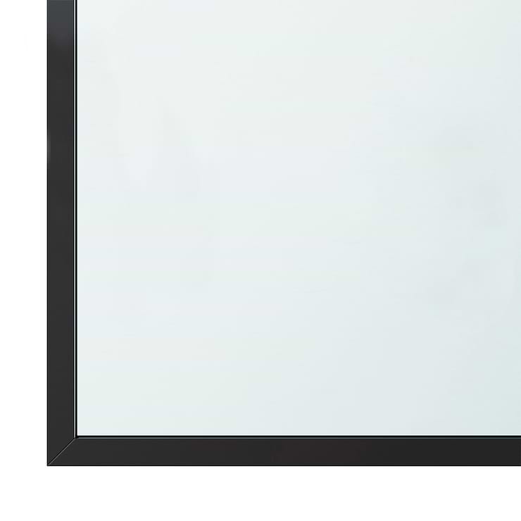 Finestra 34x62 Reversible Screen Bathtub Door with Grid Glass in Matte Black