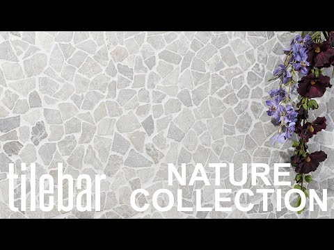 Sample-Nature Oval Lava Black Pebble Mosaic Tile