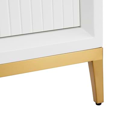 Bungalow White and Gold 24" Single Vanity without Top