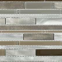 Industrial Fresh Brew Polished Aluminum Mosaic Tile