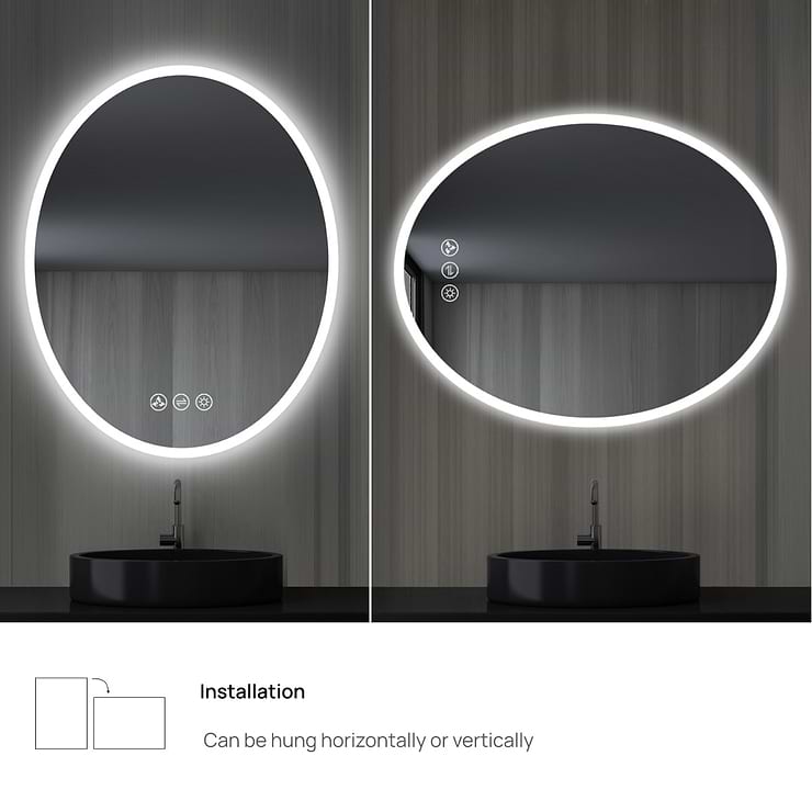 Rige 24x36" Oval LED Mirror
