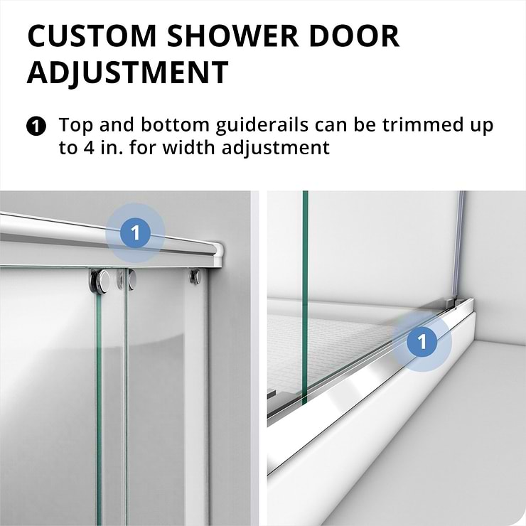 DreamLine Charisma 60x76" Reversible Sliding Shower Alcove Door with Clear Glass in Brushed Nickel