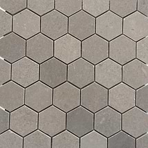 Lady Gray 2" Hexagon Honed Marble Tile