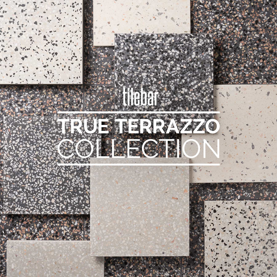 True Terrazzo Dove Gray 16x16 Polished Terrazzo Tile