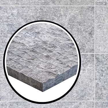 Tundra Gray Chiseled 12x24 Textured Limestone Tile