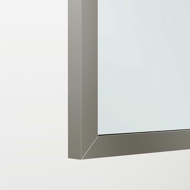 Finestra 34x74 Reversible Screen Shower Door with Clear Glass in Stainless Steel