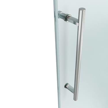 Legato 36x48x74 Reversible Sliding Enclosure Shower Door with Clear Glass in Stainless Steel