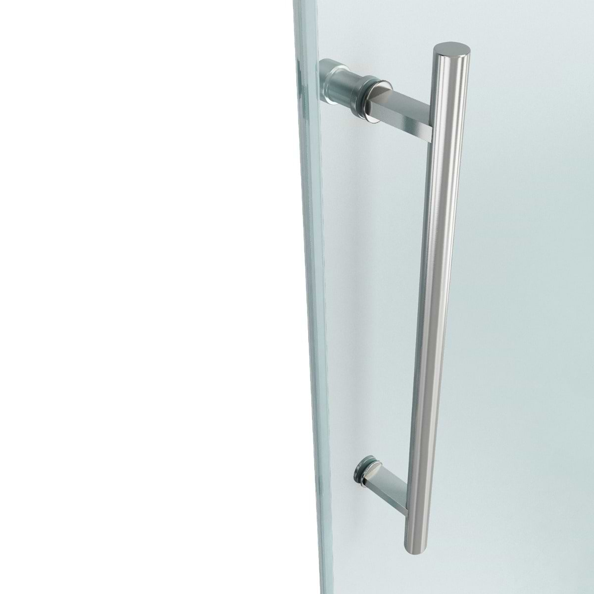 Legato 36x60x74 Reversible Sliding Enclosure Shower Door with Clear Glass in Stainless Steel