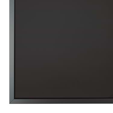 Nuvo 34x74 Reversible Fixed Shower Door with Black Glass in Matte Black