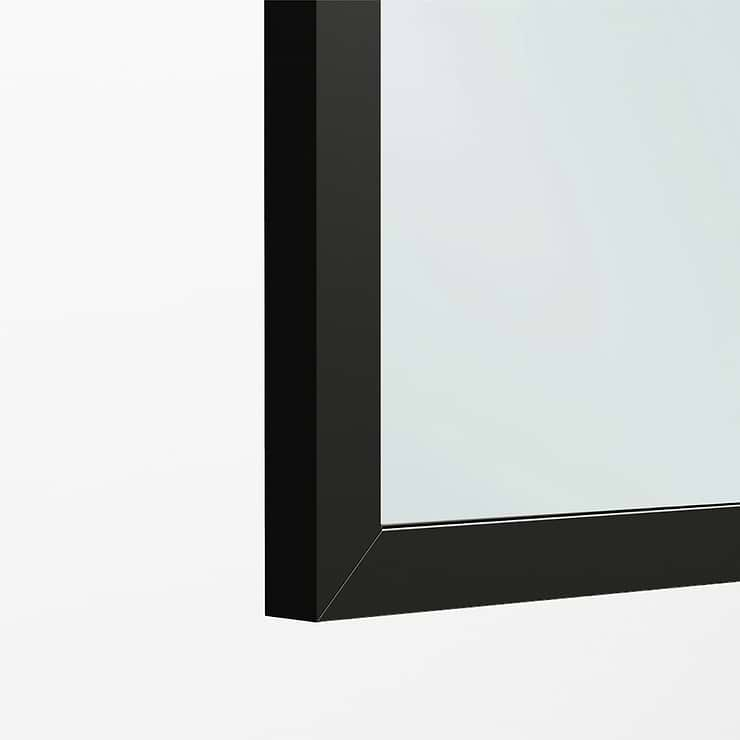 Nuvo 34x62 Reversible Screen Bathtub Door with Clear Glass in Matte Black