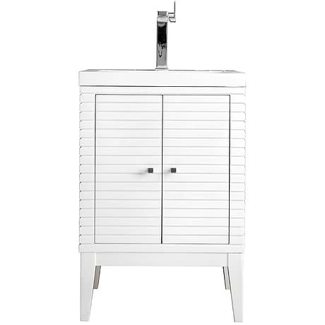 Linden 24" Glossy White Vanity And Counter by JMV