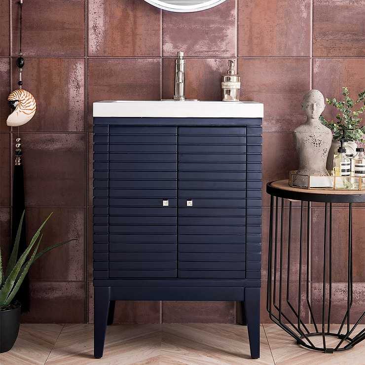 24 inch clearance blue vanity