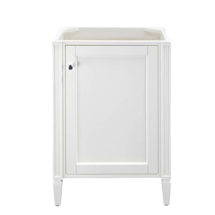 Britannia Glossy White 24" Single Vanity Cabinet without Top by JMV; in White Wood; in Style Ideas Classic, Mid Century, Traditional; released 2024; new, trends