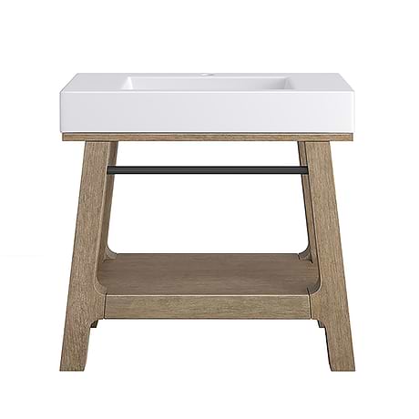 Auburn Weathered Brown 36" Single Vanity with White Top by JMV