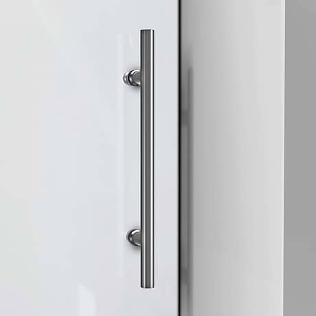 Enigma-X 60x62 Reversible Sliding Bathtub  Door with Clear Glass in Brushed Stainless Steel by DreamLine