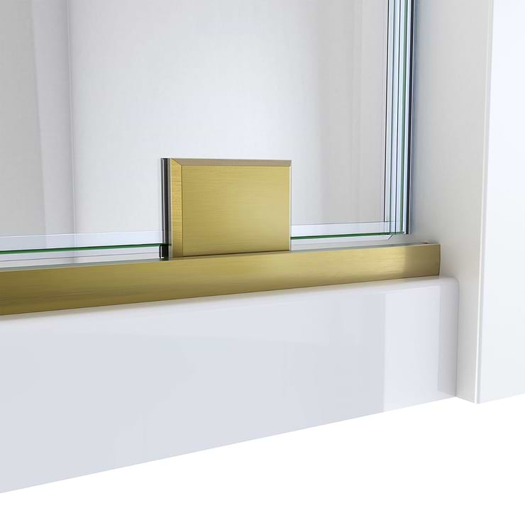 DreamLine Mirage-X 48x72 Right Sliding Shower Alcove Door with Clear Glass in Brushed Gold