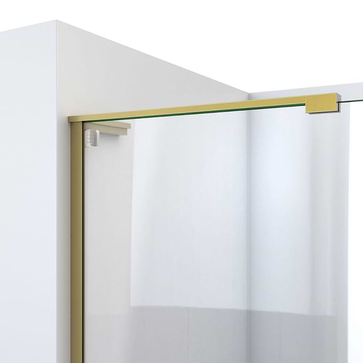 DreamLine Mirage-X 48x72 Right Sliding Shower Alcove Door with Clear Glass in Brushed Gold