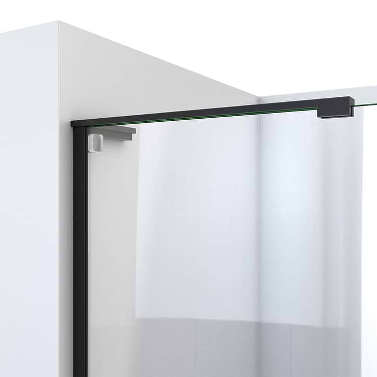 DreamLine Mirage-X 48x72 Reversible Sliding Shower Alcove Door with Clear Glass in Satin Black