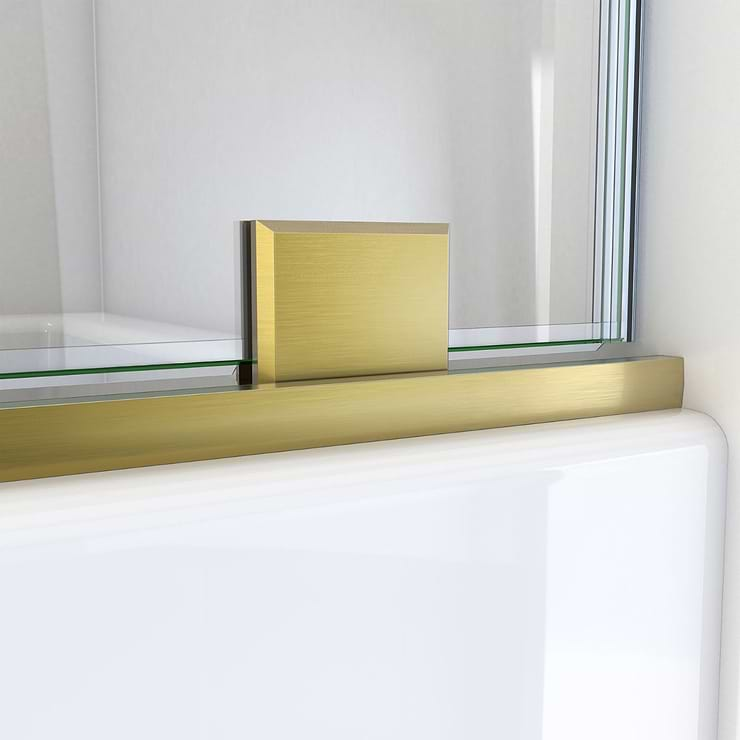 DreamLine Mirage-X 60x58 Right Sliding Bathtub Door with Clear Glass in Brushed Gold