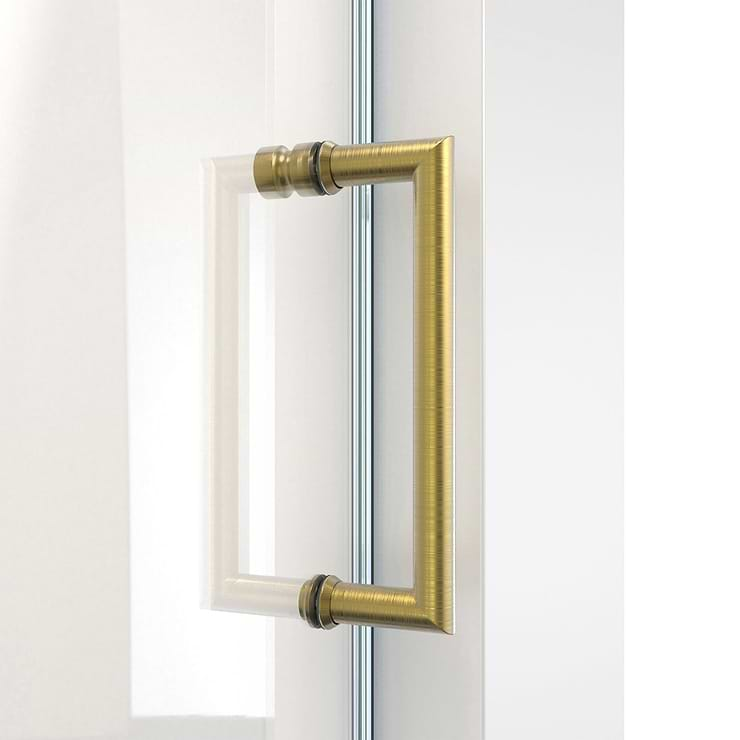 DreamLine Mirage-X 60x58 Right Sliding Bathtub Door with Clear Glass in Brushed Gold