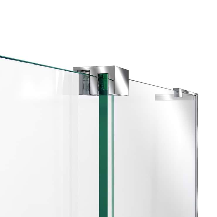 DreamLine Mirage-X 60x58 Left Sliding Bathtub Door with Clear Glass in Brushed Nickel