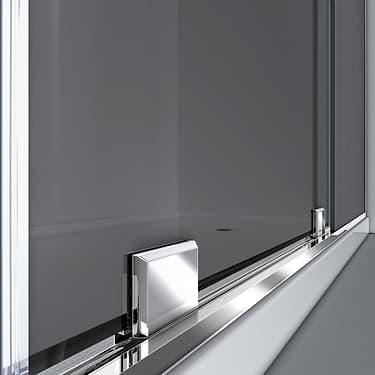 Mirage-X 60x72 Left Sliding Shower Alcove Door with Gray Glass in Chrome by DreamLine