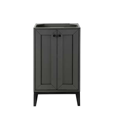 Chianti Mineral Gray 20" Single Vanity with Black Hardware without Top by JMV