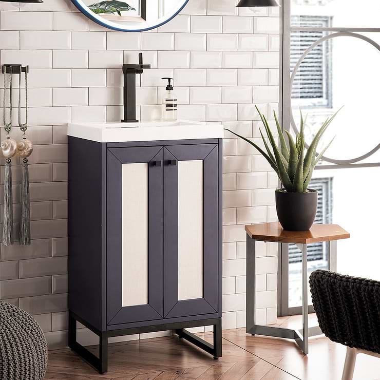 Buy James Martin Vanities Chianti Mineral Gray 20 inch Vanity Black